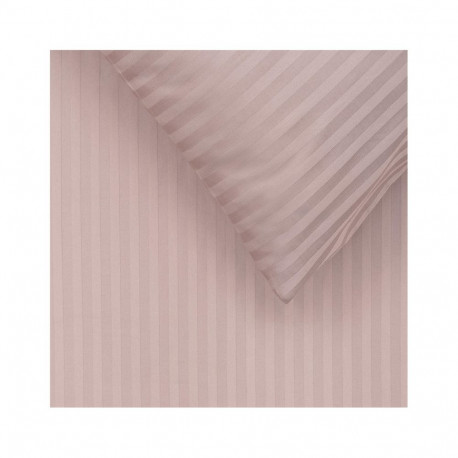 BED COV SET STRIPED SATEEN TAUPE 160X200