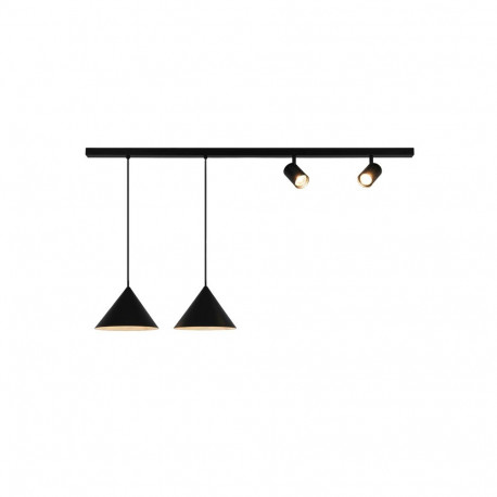 PENDANT LIGHT TRIANGLE 2XE27+2XGU10 BL