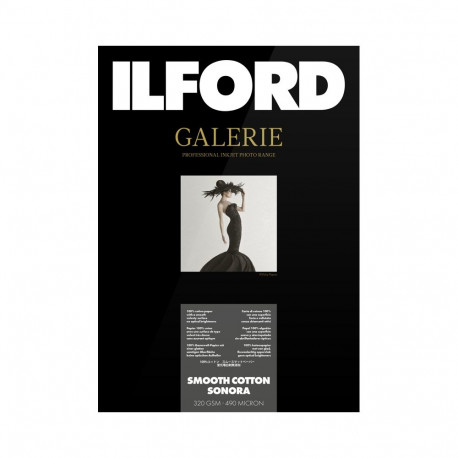 Ilford fotopaber Galerie Smooth Cotton Sonora 320g A4 50 lehte