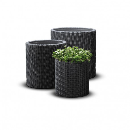 KETER Puku podu komplekts Cylinder Planters S+M+L peleks 7290106920453
