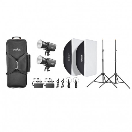 Godox Litemons LA200R K2 RGB LED Video Light 2 light kit (Black)