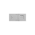 FOLDING BRACKET WALL-MOUNT 19" 4U 497X400/240 GREY LANBERG