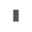 RACK CABINET 19" FREE-STANDING 27U/600X800 (FLAT PACK) WITH GLASS DOOR BLACK LANBERG