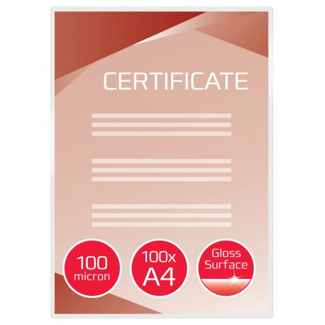 Lamineerimistaskud GBC A4 100Mic (100tk)läikiv