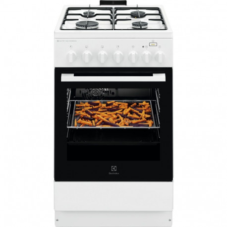 Gaasipliit Electrolux LKK560011W elektriahjuga, 50 cm