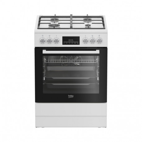 Gaasipliit Beko FBM62330GWDTN elektriahjuga, 60 cm