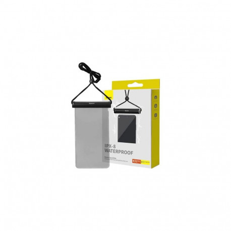 Baseus AquaGlide Universal Waterproof Case IPX8 up to 7.2 inch Phone, Black/ Transparent (BS-PC030)