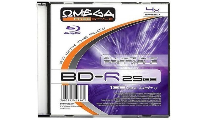 Omega Freestyle BD-R Printable 25GB 4x Printable Slim