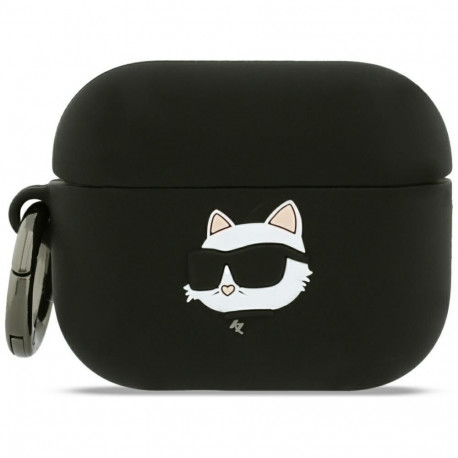 Karl Lagerfeld Karl Lagerfeld Silicone Choupette Head 3D Case for AirPods Pro 3 - Black