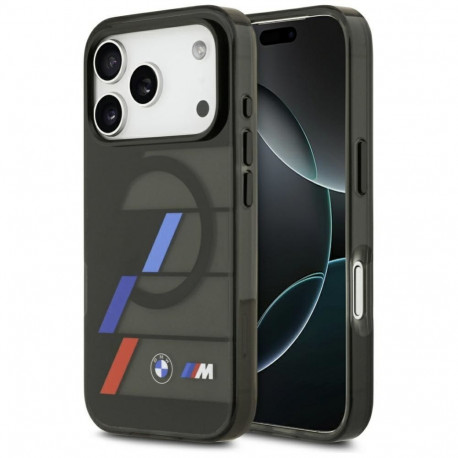 BMW BMW M IML Metal Buttons Tricolor Lines MagSafe Case for iPhone 17 Pro - Black