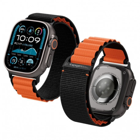 Spigen Spigen WBF1 Strap for Apple Watch 44 / 45 / 46 / 49 mm - Black and Orange