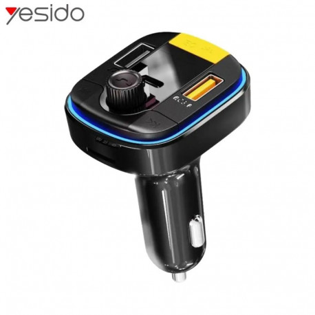 yesido Bluetooth to FM Convert 43W fast car charger Y45 Black