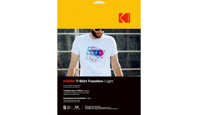Kodak siirdepaber T-Shirt Transfers Light A4 5 lehte