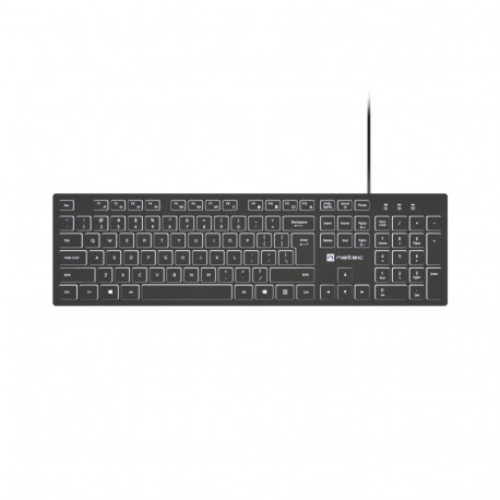 Natec Herring Glow | Keyboard | Wired | US | Black | USB Type-A