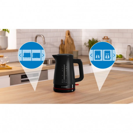 Bosch TWK3M123 MyMoment elektriline veekeetja 2400 W 1,7 l plastmass 360° pöörlev alus must