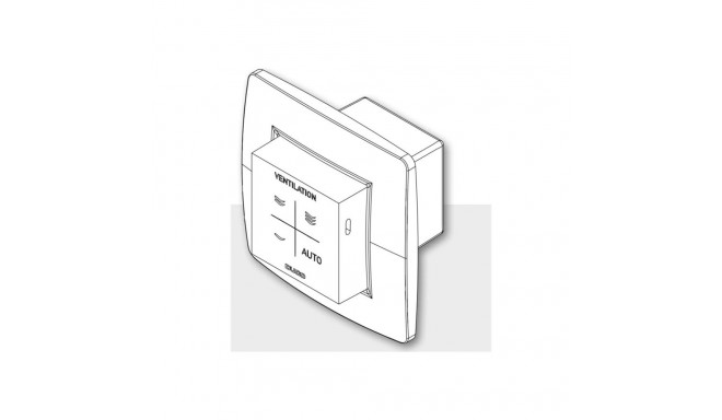 DUCO Humidity Room Sensor with Control RF/Wired, White
