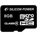 Silicon Power memory card microSDHC 8GB Class 4