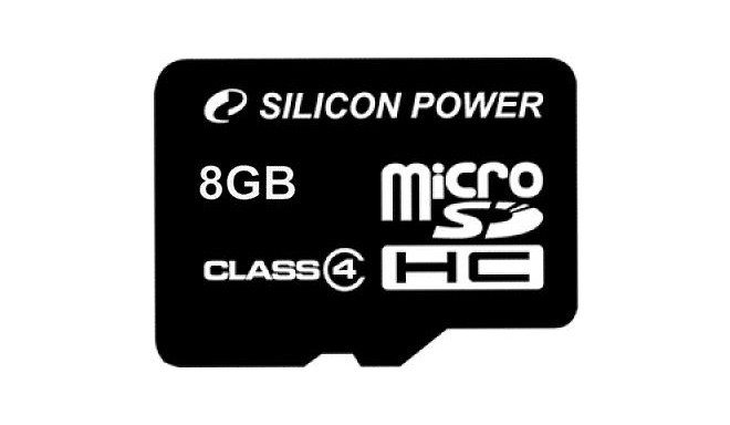 Silicon Power memory card microSDHC 8GB Class 4