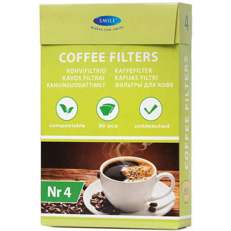 Smile coffee filters no. 4 80pcs