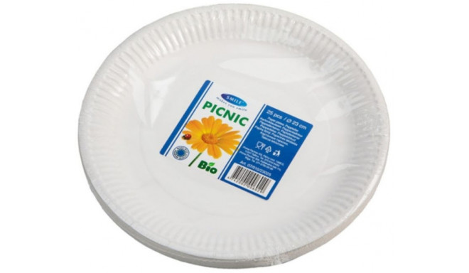 Smile cardboard plate 23cm 25pcs