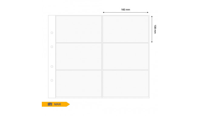 SAFE MAXI vaheleht taskuga 160x108 mm - valge