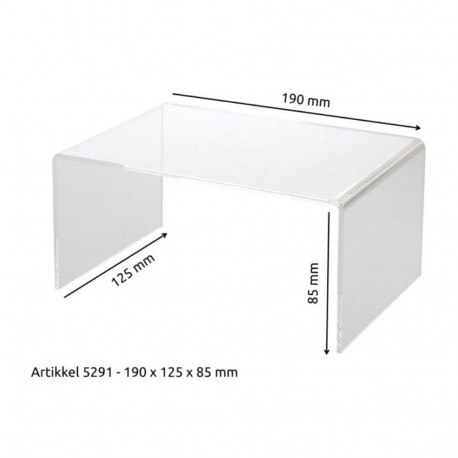 SAFE Plastikust esitlusalus läbipaistev - KESKMINE