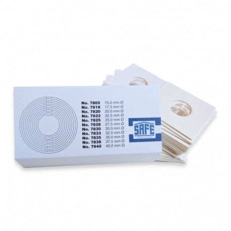 HARTBERGER 50×50 klambriga mündiraam 25-pakk - ∅ 37.5 mm