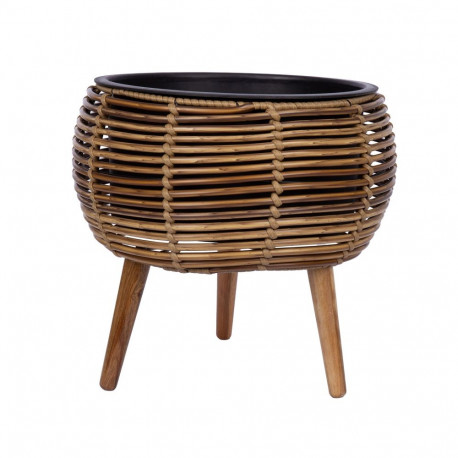 Lillepott WICKER 37x37xH35cm, helepruun