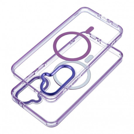 Case for Samsung S26 Frame Clear Hybrid Mag Cover compatible with MagSafe ULTRA purple