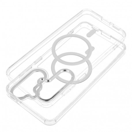 Case for Samsung A16 Frame Clear Hybrid Mag Cover compatible with MagSafe transparent