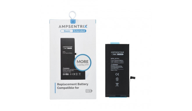 AmpSentrix Basic battery for iPhone 7 Plus (high capacity 3550 mAh)