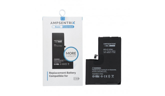 AmpSentrix Basic battery for iPhone 13 Pro Max (high capacity 4600 mAh)
