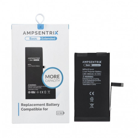 AmpSentrix Basic battery for iPhone 14 Plus (high capacity 4850 mAh)