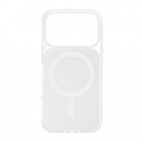 Case for iPhone 15 PRO MAX Clear Fusion Mag Cover compatible with MagSafe white