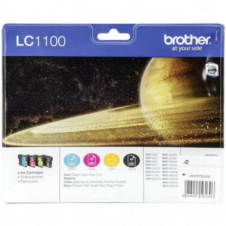 Tinte Brother LC-1100 VALBP Multipack (C/M/Y/BK)