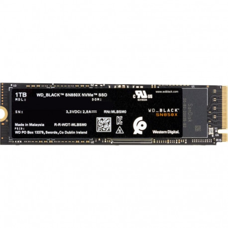 WD SSD M.2 (2280) 1TB Black SN850X PCIe 4.0/NVMe (Di)