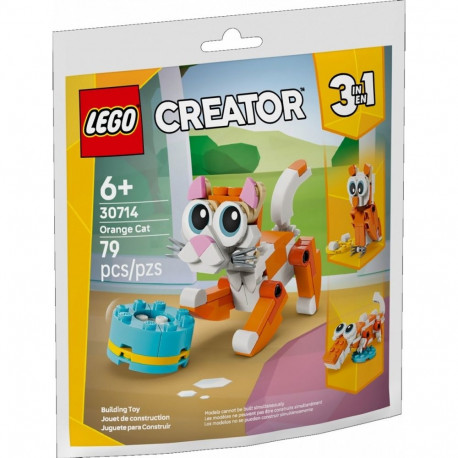 LEGO Creator 30714 Orange Cat is a 2024 Polybag set that allows builders to create 