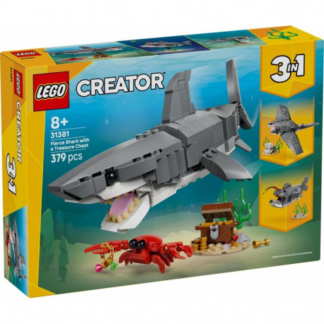 Blocks Creator 31381 Fierce Shark with a Treaasure Chest