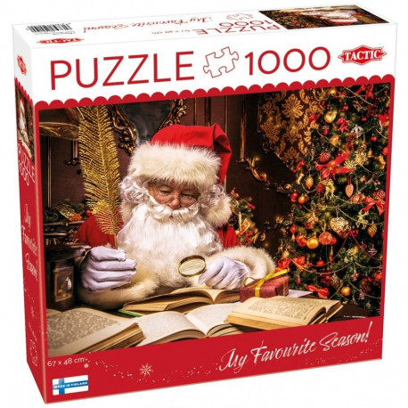 Puzzle 1000 elements Santa Claus in his house