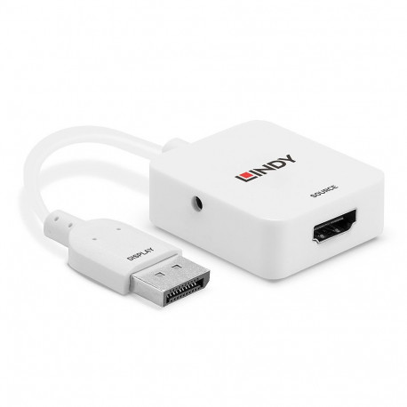 Adapter - LINDY HDMI 18G to DisplayPort 1.2 Converter, 3840x2160@60Hz, White