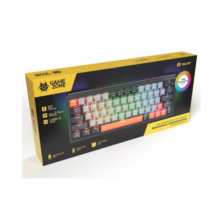 Gaming Keyboard - Tracer GAMEZONE EVO1 Mechanical RGB Wired Hot Swap 63 Grey