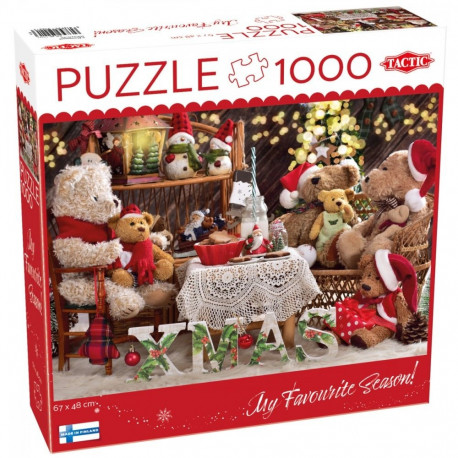 Puzzle 1000 elementów rodzina pluszowych misiów