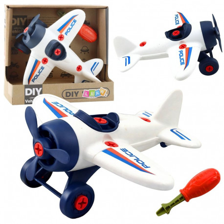 loominguline DIY politsei kruvitav lennuk kruvikeerajaga