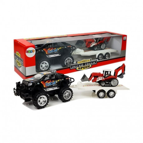 komplekt hõõrdeajamiga sõidukeid maastikuauto must ekskavaator traktor