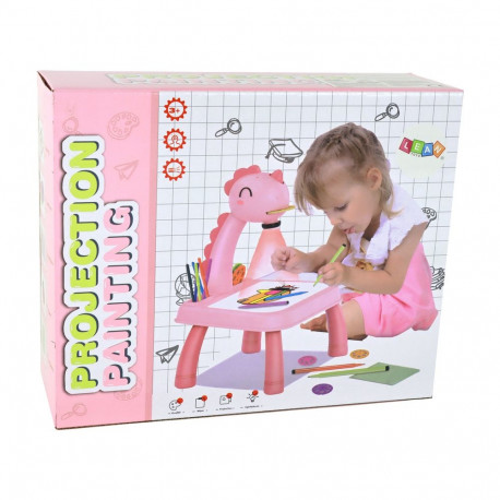 Tablica Projektor Rzutnik Do Nauki Rysowania Pisaki Dinozaur Różowy