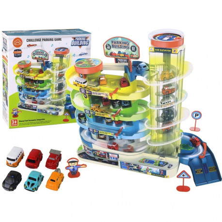 interaktiivne mitmetasandiline parkla autodele tulede ja helidega