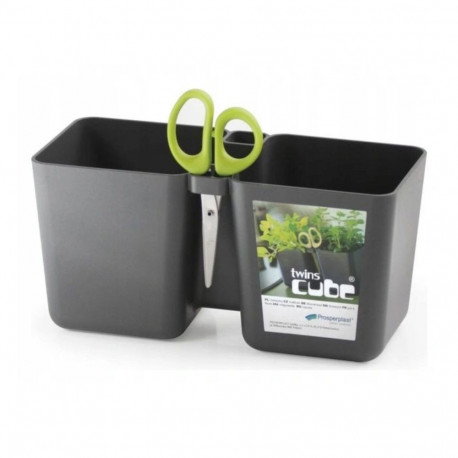 Twins Cube grafiit värvi ürdipott kääridega