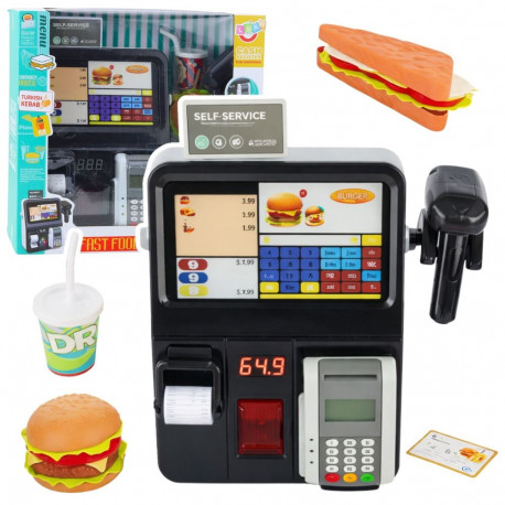 iseteeninduskassa terminal skanner valgus helid