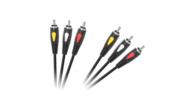 Cabletech kaabel 3RCA-3RCA 1.0m Eco-Line