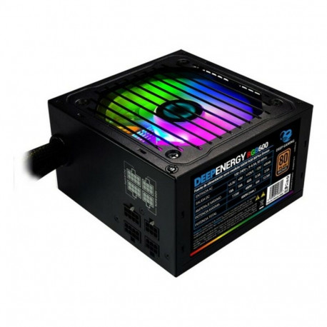 Toiteplokk CoolBox DG-PWS600-MRBZ ATX 600W RGB Must Ø 12 cm x 1